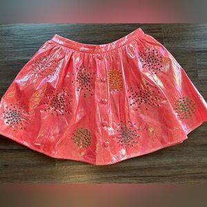 NEW Queen of Sparkles Pink Iridescent Pearl Cluster Skirt. Size XS